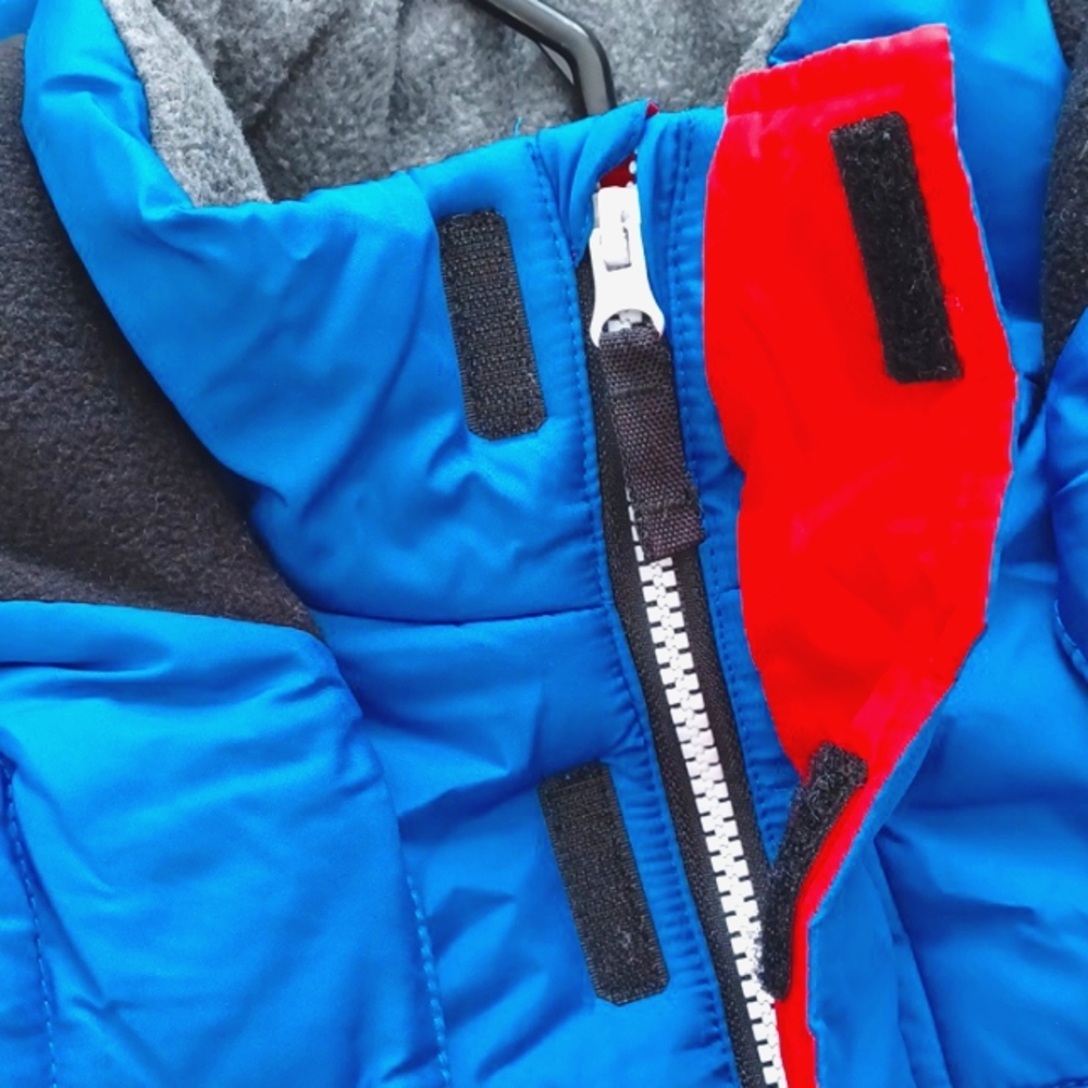 F.O.G. by London Fog Hooded Winter Coat Youth 14-16 Blue,Red, White EUC - Picture 2 of 13